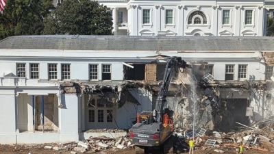 Սպիտակ տան մի մասը քանդում են պարահանդեսային դահլիճ կառուցելու համար