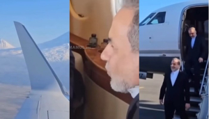 «Դիվանագիտական ապտակ». Աբբաս Արաղչիի ինքնաթիռի պատուհանից երևում է Արարատը. Տեսանյութ