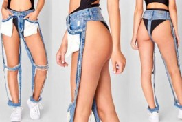Extreme cut out jeans