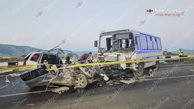 Պարզվել է «ՊԱԶ» ավտոբուսի և «Opel Zafira»-ի բախման հետևանքով մահացածների և վիրավորների ինքնությունը
